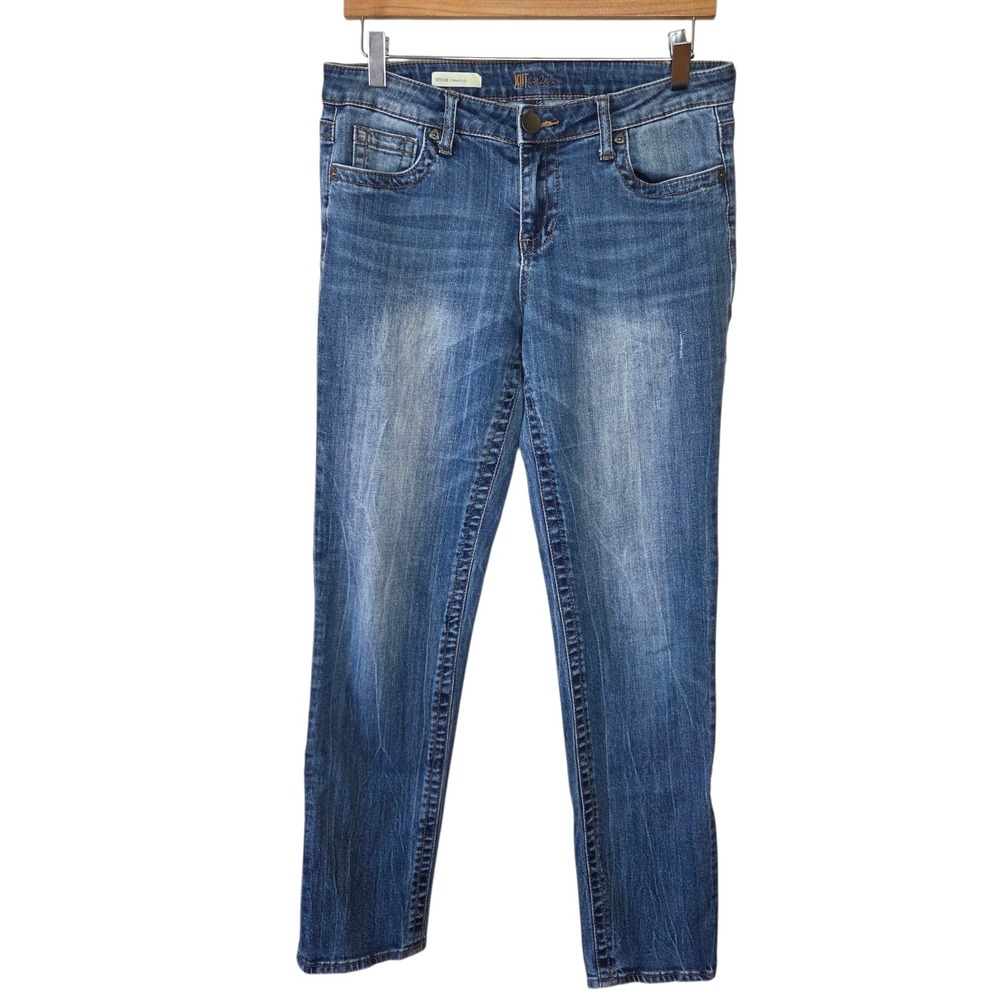 KUT from the Kloth Stevie Straight Leg Jeans‎ Medium Wash Blue Womens Size 8